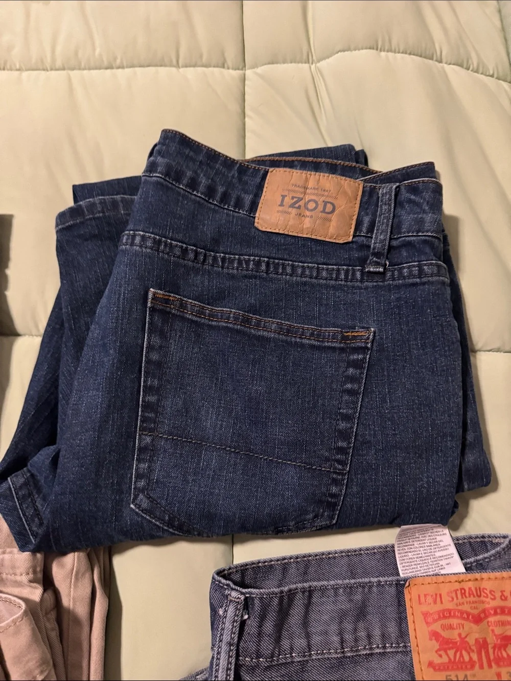 Levi's Men's Jeans Pack - Blue, Tan, Silver, Light Tan.